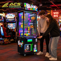 Machine à monnayeur de récompenses ACS Block Clash Brick Stacker, jeu LUCK avec écran LED, machine d'échange de peluches, garantie 1 an, version anglaise