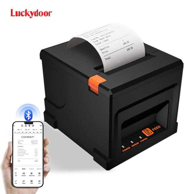 Luckydoor P-80M 72mm Thermal Receipt Printer Fast Speed Portable WiFi USB Interface 203DPI High Resolution 2-Year Warranty Stock