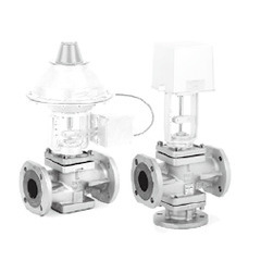 Vanne de dérivation à 3 voies Johnson Controls VG89K1S1N, raccord à bride de 125 mm, vanne de régulation de température ambiante à direction inversable - Product Image 1