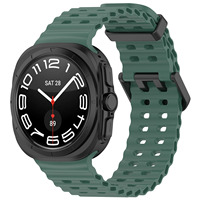Bracelet de sport en silicone officiel Ocean pour Samsung Galaxy Watch7 Ultra 47MM, résistant à l'eau salée, bracelet de plongée