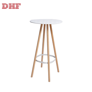 Dh nuevos productos moderno mesa de <span class=keywords><strong>Bar</strong></span> de plástico con patas de madera - Product Image 1