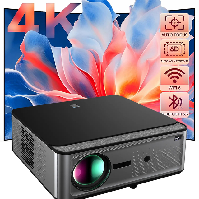 YDH-Z2 4K Projector 2.4G WiFi 2400 ANSI Android 12 UHD 4K Stereo Function Built-in Speaker Manual Focus 1.8-7m Projection 4K