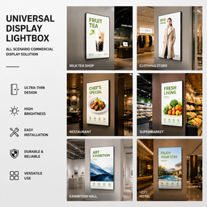 Caja <span class=keywords><strong>de</strong></span> Luz LED Rectangular Ultrafina con Marco <span class=keywords><strong>de</strong></span> Aleación <span class=keywords><strong>de</strong></span> Aluminio, Letrero Luminoso <span class=keywords><strong>de</strong></span> Pared, Cartel <span class=keywords><strong>de</strong></span> Vidrio Templado para Menús - Product Image 3