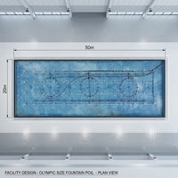 Fuente Musical para Piscina de 50*20 Metros con Sistema de Control DMX 512, Fácil Instalación