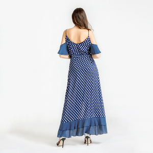 La nueva señora <span class=keywords><strong>de</strong></span> ocio <span class=keywords><strong>de</strong></span> moda joven venta al por mayor <span class=keywords><strong>de</strong></span> punto <span class=keywords><strong>de</strong></span> la onda <span class=keywords><strong>de</strong></span> impresión cabestro sin tirantes alta hendidura - Product Image 5