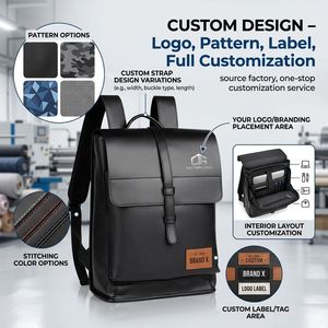 <span class=keywords><strong>Sac</strong></span> à <span class=keywords><strong>dos</strong></span> pour ordinateur portable en <span class=keywords><strong>cuir</strong></span> PU de <span class=keywords><strong>luxe</strong></span>, grande capacité, imperméable, durable, avec logo personnalisé, pour hommes et femmes - Product Image 4