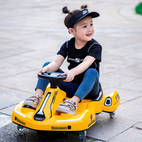 Kart électrique pour enfants 12V 360 °   Voiture à roulettes avec musique Bluetooth, lumières LED, contrôle à 5 vitesses, jouet pour enfants