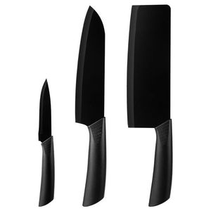 Household stainless steel knife <b>set</b> with sheath, non-stick <b>paint</b> combination, three-piece kitchen knife <b>set</b>, fruit knife <b>set</b>. - Product Image 5