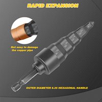 Venta de fábrica Swage Tube Expander 5 en 1 Aire acondicionado Expansor de tubo de cobre Swaging Drill Set Herramienta de tubería de cobre