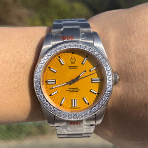 Reloj de pulsera mecánico con caja de zafiro de alta calidad de lujo Reloj Para Hombre Relojes mecánicos automáticos de diamante - Product Image 1