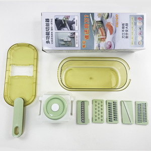 Multi Functional <b>Vegetable</b> Cutter With 6 Blades For Slicing Shredding Garlic Kitchen Tool - Product Image 4