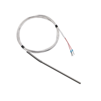 Sonda de Temperatura PT100 RTD, Termistor de Acero Inoxidable de 3 Cables, Resistencia de Platino Impermeable, Precisión de 0.3°C, -50~200°C