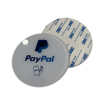 Gran oferta al por mayor 13,56 MHz NFC 215 adhesivo reescribible Nfc placa de acrílico Etiqueta de placa 100mm programable para redes sociales