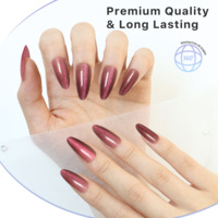 Ongles artificiels AIERFEI en gel souple, forme amande longue, luxe, 24 pièces, logo personnalisé acceptable, haute qualité pour femmes, design luxueux