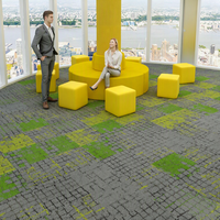 Dalles de moquette en nylon de luxe 50x50 60x60, modulaires, pour bureau, géométriques modernes, lavables, carrés de sol amortis, 1m² MOQ, expédition en 2 jours