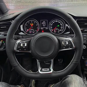 Cubierta de volante de cuero cosida a mano para Volkswagen Golf 7 Tanyue <span class=keywords><strong>R</strong></span>-Line Tuon X accesorios de diseño de Modelo Especial T - Product Image 2