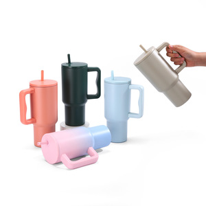 Stainless Steel <b>Insulated</b> <b>Mug</b> 30oz With Handle And Straw For Travel And Outdoor Use - Product Image 3