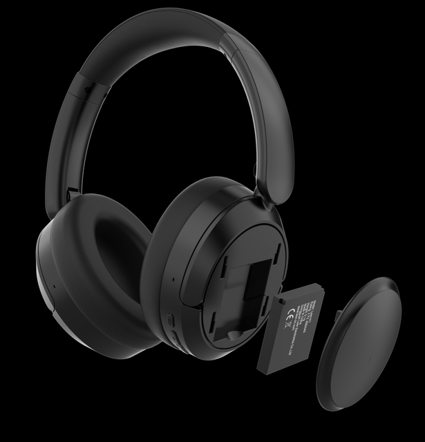 2026 New ANC Headphone Wireless with Removable Battery for European Market True Wireless Stereo Headset Music Gaming Headphone