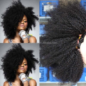 Mùa hè 2023 afro kinky xoăn Trinh Nữ phần mở rộng tóc con người, đầy đủ đầu sợi ngang - Product Image 3