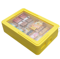 Boîte à gâteau commerciale isotherme en EPP multicouche empilable, capacité 12L, design moderne, rectangulaire, pour tiramisu, desserts et pâtisseries en mousse