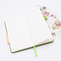Carnet à spirales relié en cuir souple rétro avec logo personnalisé imprimé, couverture rigide, bande élastique, organisateur/planificateur cadeau