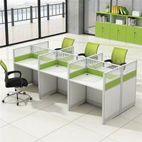 Meilleure vente de mobilier de bureau moderne table d'ordinateur bureau autonome cloisons en alliage d'aluminium bureau avec écran