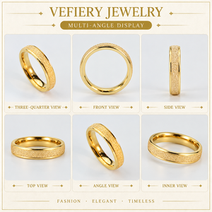 Wholesale Women's Double Layer <b>Open</b> Gold Plated Stainless Steel Adjustable Statement <b>Ring</b> with Zircon Geometric Design for Party - Product Image 3