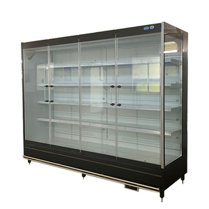 <span class=keywords><strong>Vitrine</strong></span> réfrigérée commerciale à 4 portes, multi-étagères, mince, avec portes vitrées, pour supermarché - Product Image 2