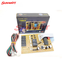 Panneau de contrôle LED à 4 chiffres en plastique pour distributeur automatique, accepteur de pièces, interface anglaise, personnalisable, 12V PCB SUNWAYT SW-DL0 Gaming Marron