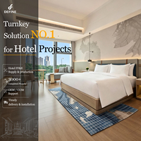 Ensembles de Chambres d'Hôtel 5 Étoiles Modernes et Luxueux Tout-en-un, Projets Hôteliers Hilton Novotel, Mobilier Complet Personnalisé pour Chambres d'Hôtes