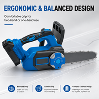 Scie à chaîne électrique sans balais OEM 300 mm avec pompe à huile automatique 24000 tr/min, outil de coupe du bois compatible avec l'interface Makita