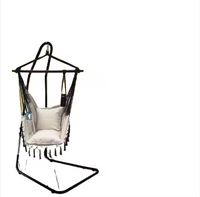 Support de chaise suspendue en fer réglable et incurvé - Meuble d'extérieur résistant aux intempéries pour usage intérieur/extérieur