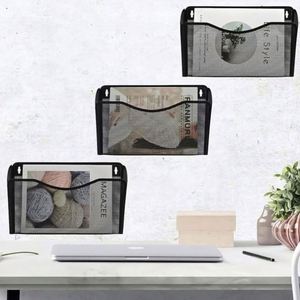Customized Office and Home Mesh Wall Mounted <b>File</b> Holder Metal Hanging Vertical Wall <b>File</b> Pocket <b>Organizer</b> - Product Image 6