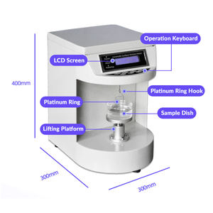 Tensiomètre automatique micro-contrôlé haute performance, appareil de mesure de la <span class=keywords><strong>tension</strong></span> superficielle GLO-200B - Product Image 5
