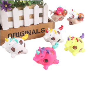 Novel Creative unicorn Venting <b>Stress</b> Relief <b>Ball</b> Squeeze Music Children's Gift Thanksgiving Plastic 12 Mini Cute Funny Toy Soft - Product Image 1