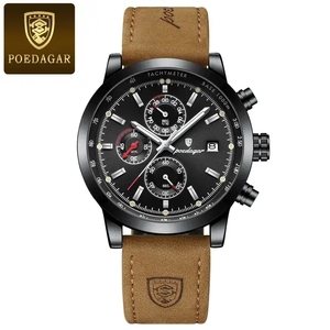 Nuovi <span class=keywords><strong>orologi</strong></span> da <span class=keywords><strong>uomo</strong></span> POEDAGAR 932 moda tendenza orologio da polso al quarzo originale <span class=keywords><strong>in</strong></span> pelle impermeabile per <span class=keywords><strong>uomo</strong></span> data settimana Top Sale - Product Image 5