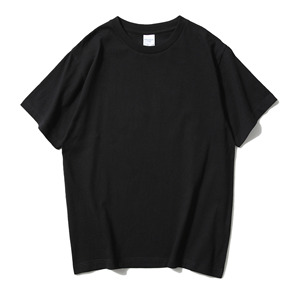 High Quality 240Gsm T shirt Custom Logo Casual Loose Fit T-shirt Custom Logo 100% Cotton Solid Color Heavy <b>Weight</b> Tshirt - Product Image 2
