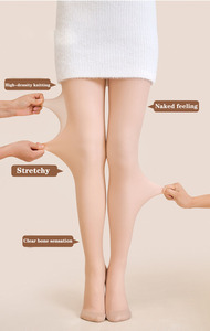 Pantaloni invernali da donna foderati <span class=keywords><strong>in</strong></span> <span class=keywords><strong>pile</strong></span> con bottone staccabile a due strati calze <span class=keywords><strong>collant</strong></span> da ragazza a vita alta Leggings <span class=keywords><strong>collant</strong></span> per donna - Product Image 4