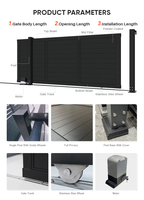 Automatische aluminium schuifpoort voor villa, huis, woonhuis, buiten.