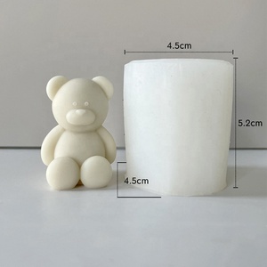 Cetakan Lilin Kue Kue 3d Cetakan Ulang Tahun Silikon Cetakan Beruang - Product Image 3