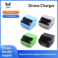 HOTA D6 Pro AC 200W DC 650W 15A Cargador Rápido de Doble Canal con Control Remoto Resistente al Agua para Drones y Aviones de Modelo Freestyle