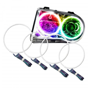 Popular 140mm redondo RGB persiguiendo anillos <span class=keywords><strong>de</strong></span> Halo <span class=keywords><strong>de</strong></span> Color fluido persiguiendo <span class=keywords><strong>Angel</strong></span> Eyes Light para Dodge Charger - Product Image 1