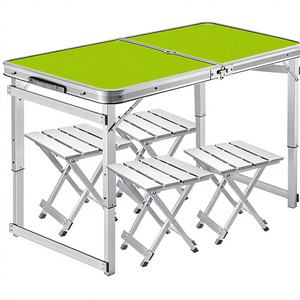 Mesa Plegable Portátil de Aleación de Aluminio para Acampar con Orificio para Sombrilla, para Comer al Aire Libre, Picnic, Piscina y Barbacoa - Muebles de Exterior - Product Image 1