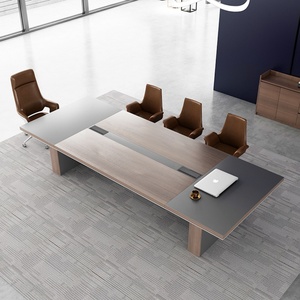 MIGE Modern 8 Person <b>Extendable</b> Conference Table Wooden Office Furniture with Melamine for School Use - Product Image 4