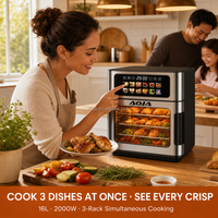 Four à Friture Sans Huile Grande Capacité 2000W 16L avec 12 Menus Prédéfinis et Accessoires – Friteuse Numérique pour Cuisine Domestique et Vente en Gros Usine