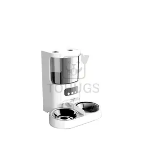 TOHUGS Automatic Cat Dog Camera Auto Pet Food Feeder China Manufacturing Auto Pet Feeder With Double Stainless Steel Bowls
