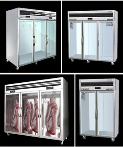 ขายส่ง ราวตู้เย็น-เนื้อสัตว์แขวนรางตู้เย็นอาหารแขวนเคาน์เตอร์สแตนเลสแสดงแขวนตู้โชว์