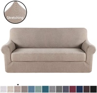 Housse de canapé extensible en tissu Jacquard avec fond élastique, protection de meubles, housse de canapé 3 places