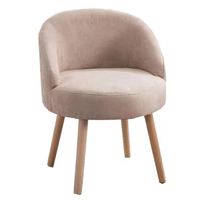Fauteuil de salon contemporain avec pieds en bois massif, chaise de loisirs individuelle, canapé d'appoint pour un confort domestique optimal