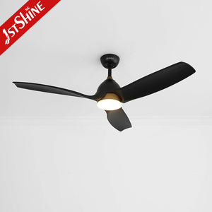 Ventilador de techo Led 1stshine, habitación grande 3, madera maciza, diseño dorado y negro, iluminación LED de 64 pulgadas, ventilador de techo grande - Product Image 1